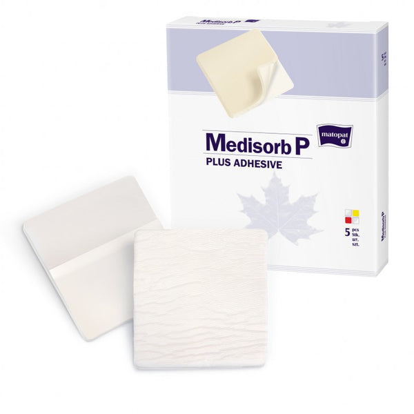 MEDISORB P Plus Adhesive - Pansament Adeziv Steril, din Poliuretan, Diferite Dimensiuni, 5Bucăți, Matopat